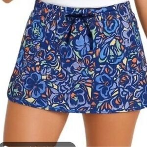 St. John's Bay Blue Floral Skort with Multicolor Accents Medium NWOT